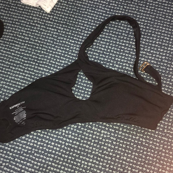 EXPRESS black key hole cut out bikini top - Picture 2 of 2